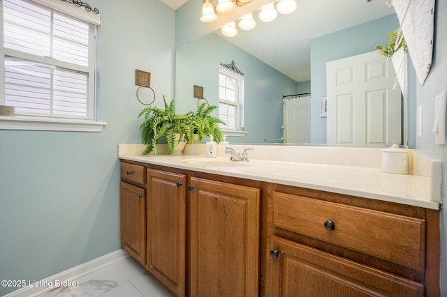 bathroom featuring vanity