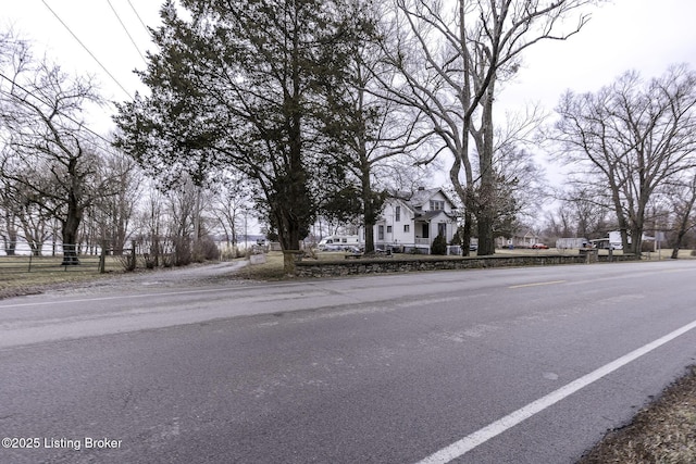 view of road featuring a residential view