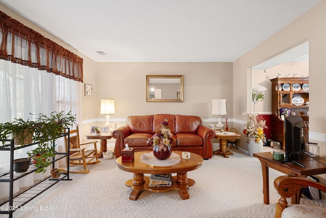 view of carpeted living room