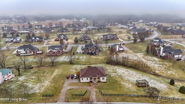 drone / aerial view with a residential view