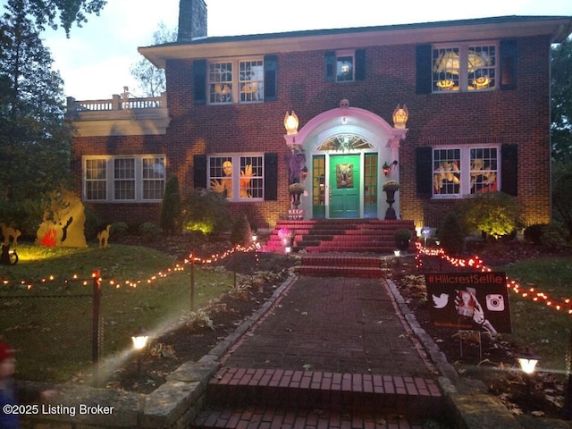 view of colonial home