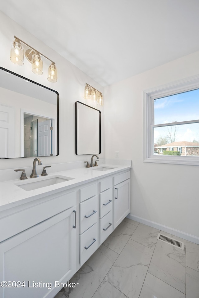 bathroom featuring vanity