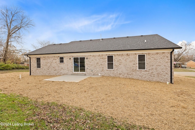 rear view of house with a patio area