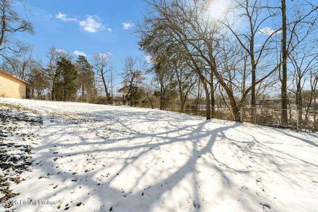 view of snowy yard