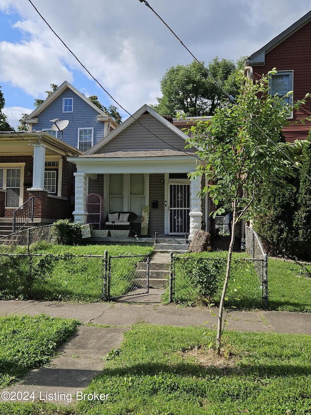 view of front of home featuring a porch