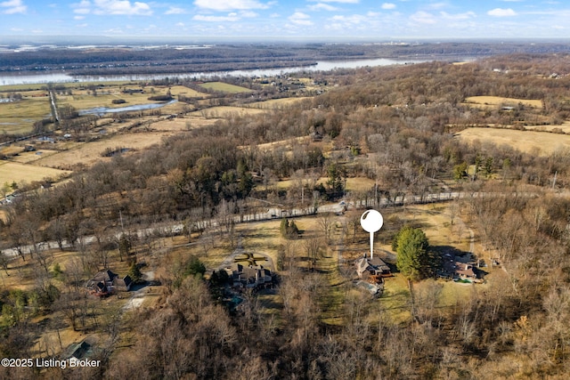 bird's eye view featuring a rural view