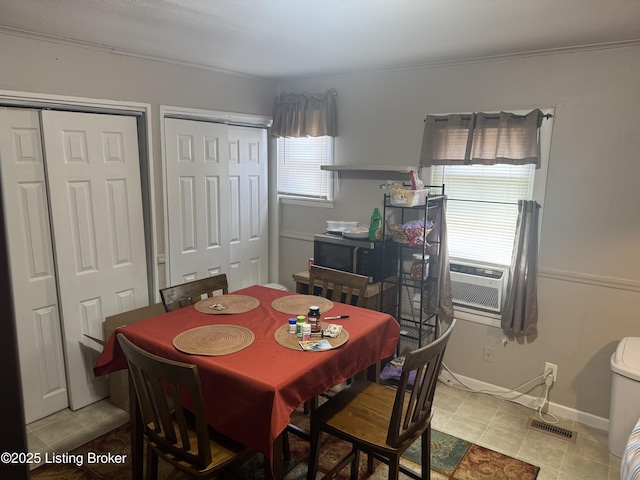 dining area with cooling unit