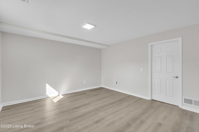 empty room featuring light hardwood / wood-style flooring