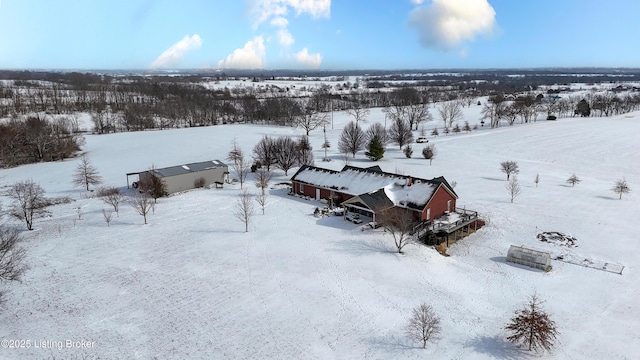 view of snowy aerial view