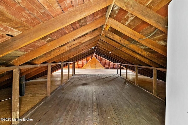 view of attic