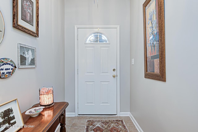 view of tiled entryway