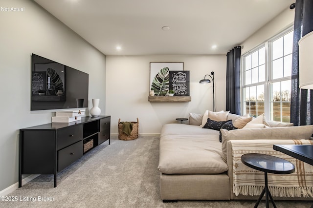 view of carpeted living room