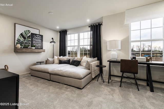 view of carpeted living room