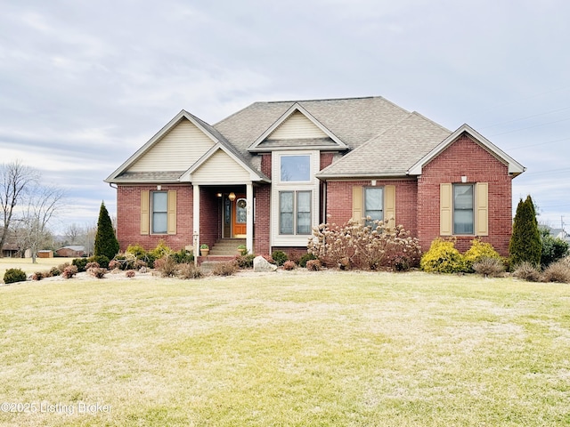 craftsman-style house with a front yard