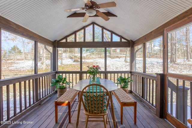 13200 Creekview Rd, Prospect, KY 40059 - sunroom featuring ceiling fan