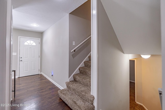 foyer featuring dark hardwood / wood-style flooring