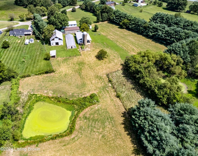 bird's eye view featuring a rural view