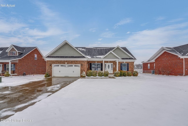 view of front of house featuring a garage