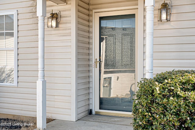 view of doorway to property