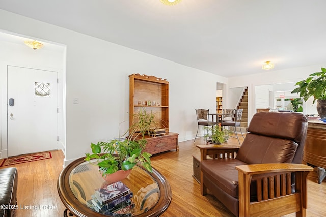 interior space featuring light wood-type flooring