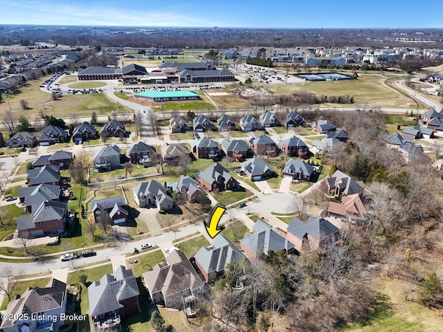 birds eye view of property featuring a residential view