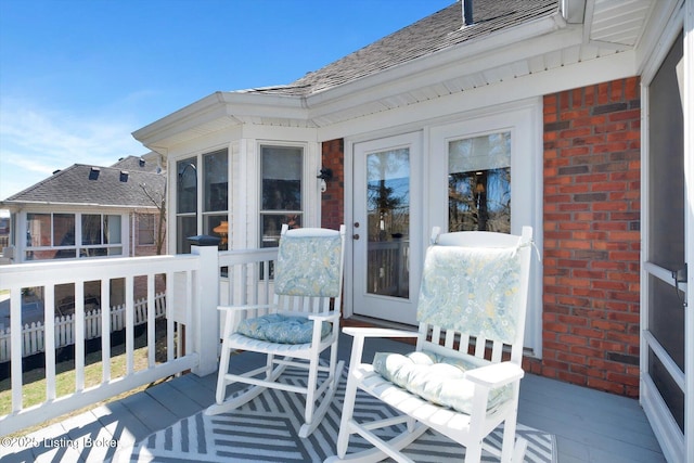 view of wooden deck