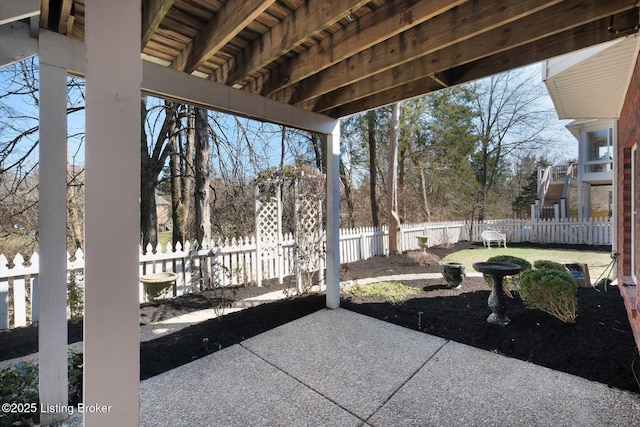 view of patio / terrace featuring a fenced backyard