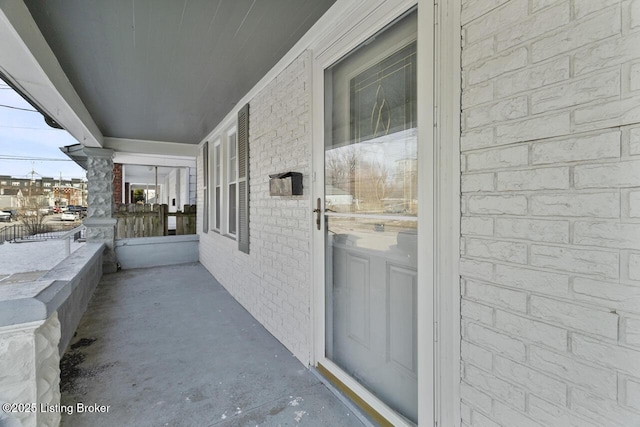 exterior space with covered porch