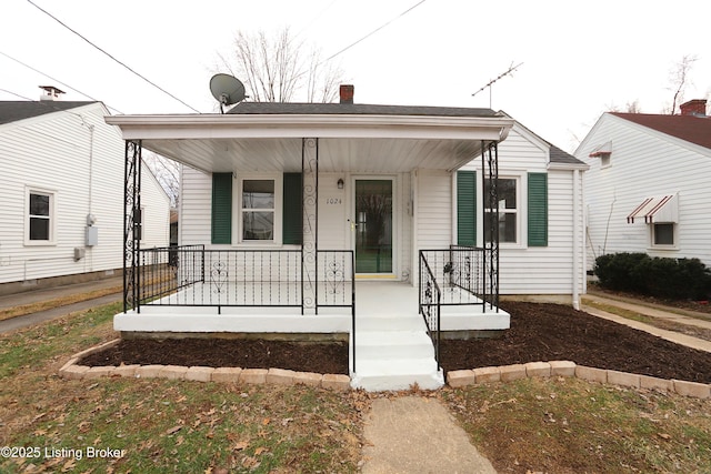 bungalow-style house with a porch