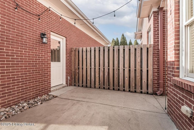 view of patio / terrace with fence