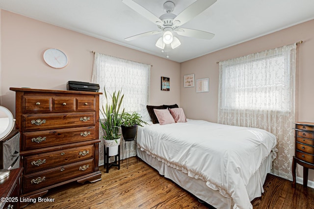 9914 Mccrea Ln, Louisville, KY 40229 - bedroom with wood finished floors and ceiling fan