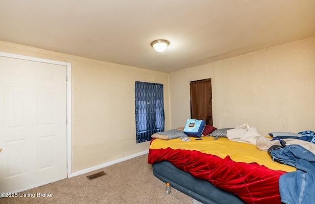 view of carpeted bedroom