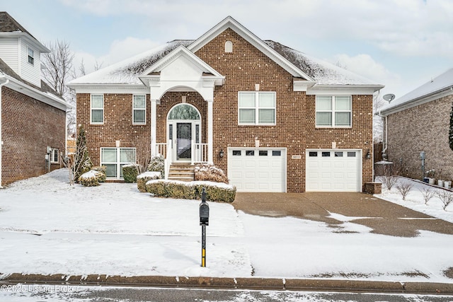 bi-level home with a garage