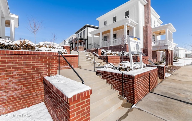 exterior space with a porch