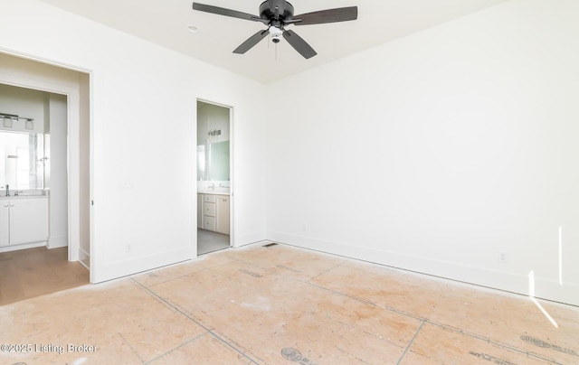 unfurnished bedroom featuring ensuite bath