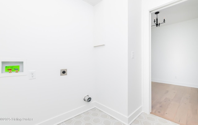 laundry area featuring washer hookup and hookup for an electric dryer