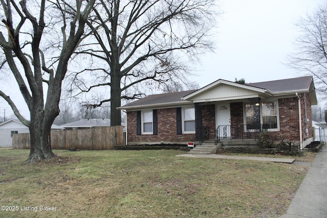 view of front of house with a front yard