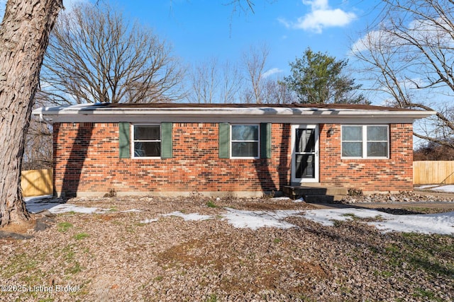 view of ranch-style house