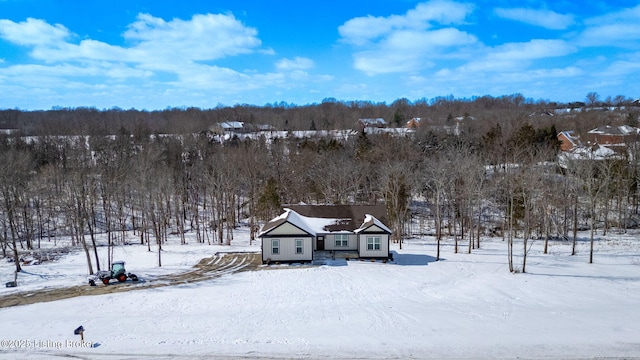 view of snowy aerial view