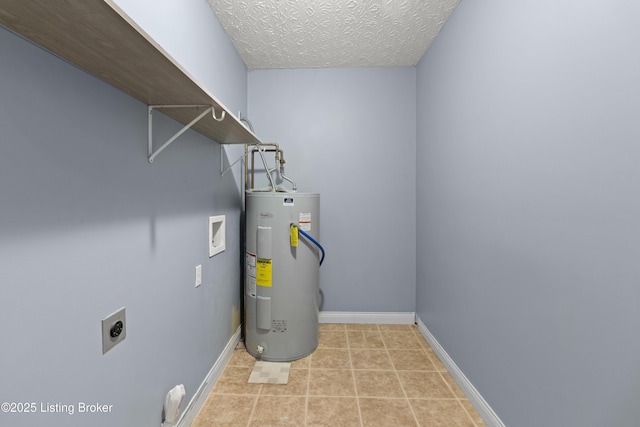 utility room with water heater