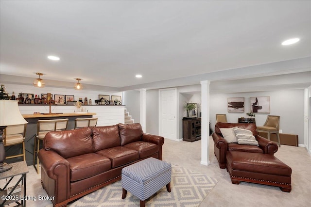 view of carpeted living room