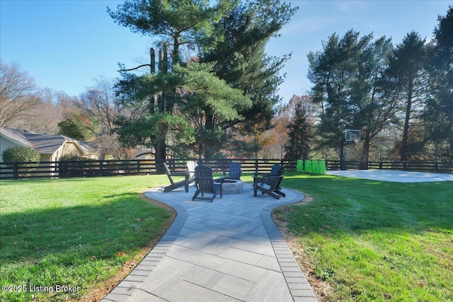 surrounding community featuring a patio area and a lawn