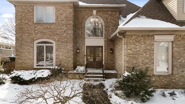 view of front of property featuring french doors