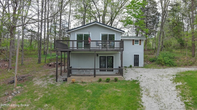 1870 Brier Creek Rd, Mammoth Cave, KY 42259 - view of front facade featuring a wooden deck