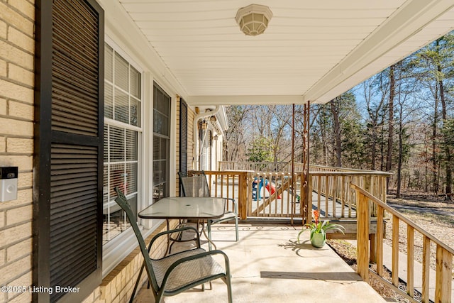 balcony with a porch