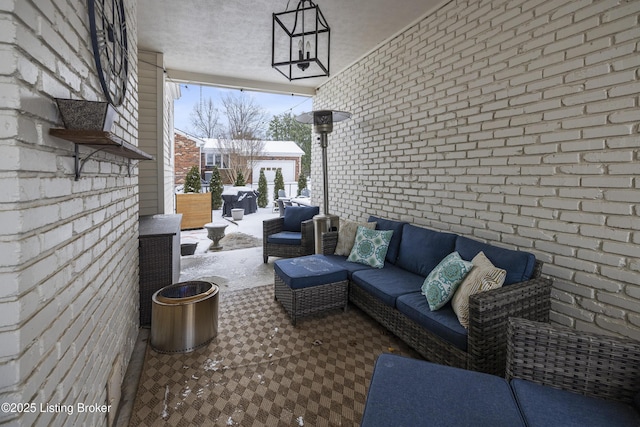 view of patio / terrace featuring an outdoor hangout area