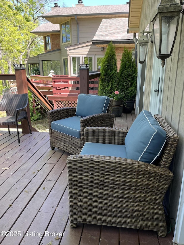 view of wooden deck