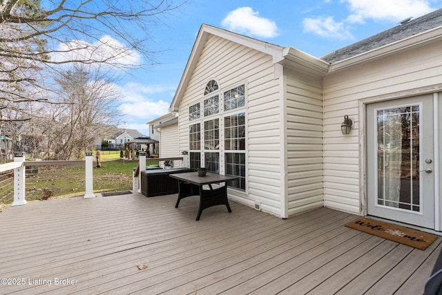 view of wooden deck