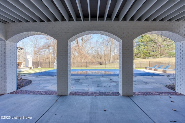 view of patio / terrace with a fenced backyard