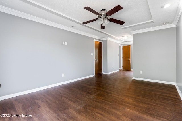 10207 El Coco Ct, Louisville, KY 40291 - unfurnished room with a ceiling fan, wood finished floors, and ornamental molding